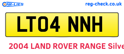 LT04NNH are the vehicle registration plates.