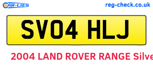 SV04HLJ are the vehicle registration plates.