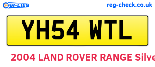 YH54WTL are the vehicle registration plates.