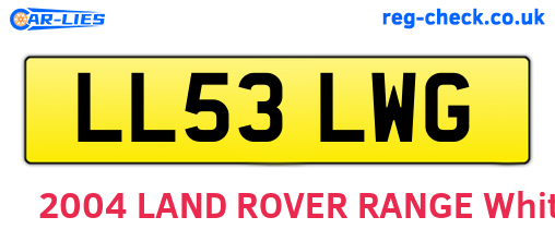 LL53LWG are the vehicle registration plates.