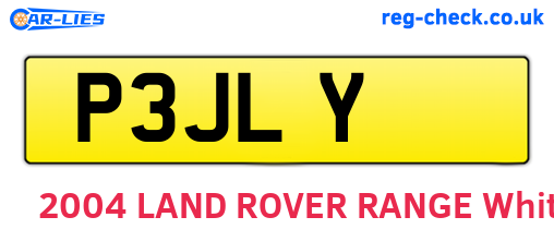P3JLY are the vehicle registration plates.