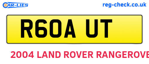 R60AUT are the vehicle registration plates.