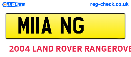 M11ANG are the vehicle registration plates.