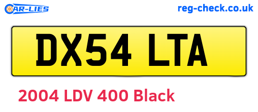 DX54LTA are the vehicle registration plates.