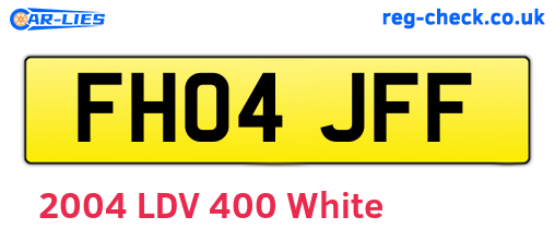 FH04JFF are the vehicle registration plates.