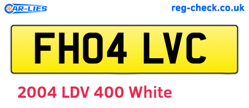 FH04LVC are the vehicle registration plates.