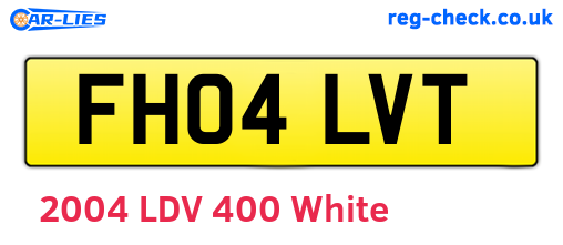 FH04LVT are the vehicle registration plates.