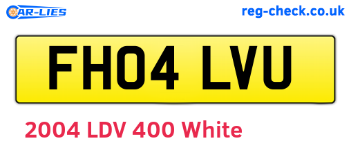 FH04LVU are the vehicle registration plates.
