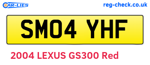 SM04YHF are the vehicle registration plates.