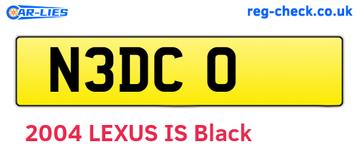N3DCO are the vehicle registration plates.