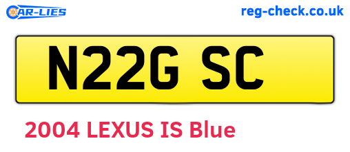 N22GSC are the vehicle registration plates.