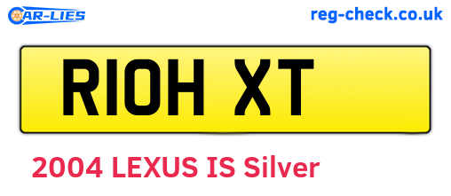 R10HXT are the vehicle registration plates.