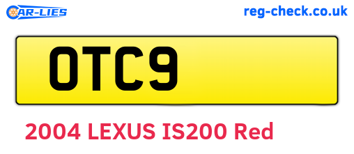 OTC9 are the vehicle registration plates.