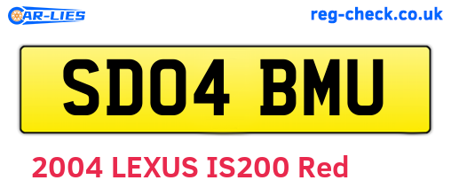 SD04BMU are the vehicle registration plates.