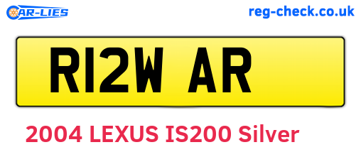 R12WAR are the vehicle registration plates.