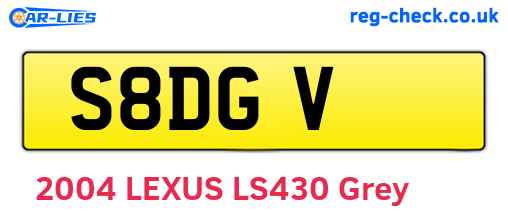 S8DGV are the vehicle registration plates.
