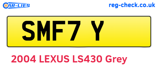 SMF7Y are the vehicle registration plates.