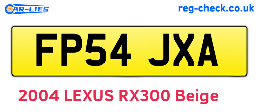 FP54JXA are the vehicle registration plates.
