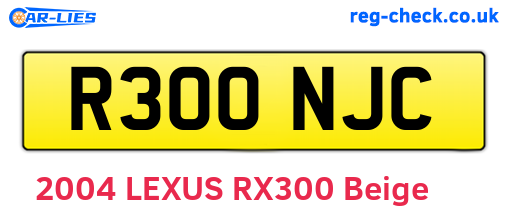 R300NJC are the vehicle registration plates.