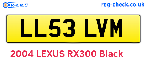 LL53LVM are the vehicle registration plates.