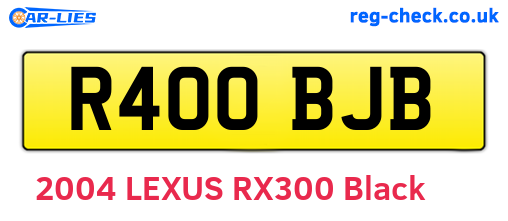 R400BJB are the vehicle registration plates.