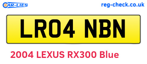 LR04NBN are the vehicle registration plates.