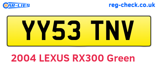 YY53TNV are the vehicle registration plates.
