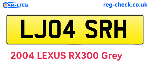 LJ04SRH are the vehicle registration plates.