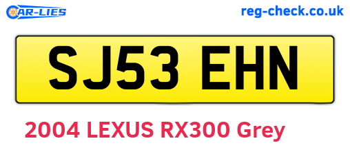 SJ53EHN are the vehicle registration plates.