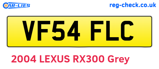VF54FLC are the vehicle registration plates.