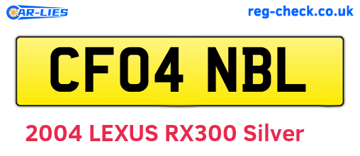 CF04NBL are the vehicle registration plates.