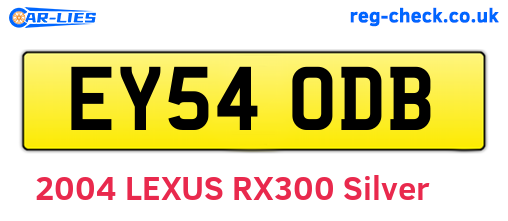 EY54ODB are the vehicle registration plates.