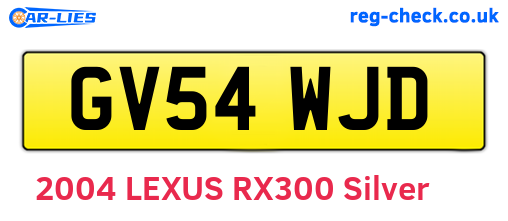 GV54WJD are the vehicle registration plates.
