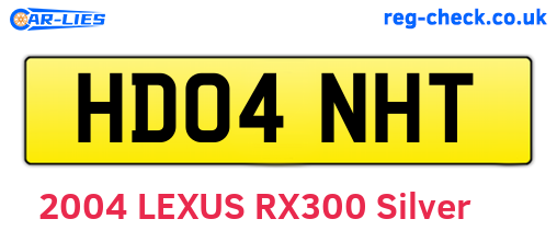 HD04NHT are the vehicle registration plates.