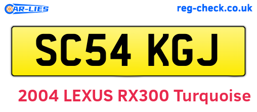 SC54KGJ are the vehicle registration plates.