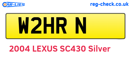 W2HRN are the vehicle registration plates.