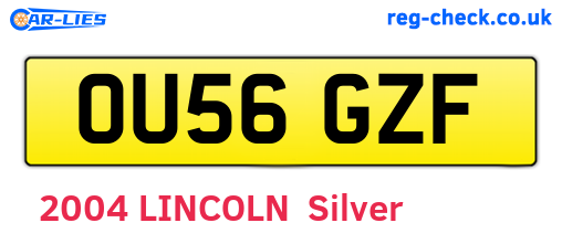 OU56GZF are the vehicle registration plates.