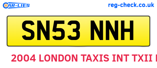 SN53NNH are the vehicle registration plates.