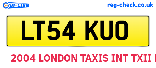 LT54KUO are the vehicle registration plates.