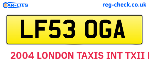 LF53OGA are the vehicle registration plates.