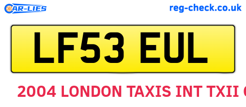 LF53EUL are the vehicle registration plates.