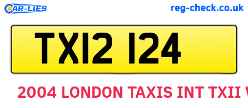 TXI2124 are the vehicle registration plates.
