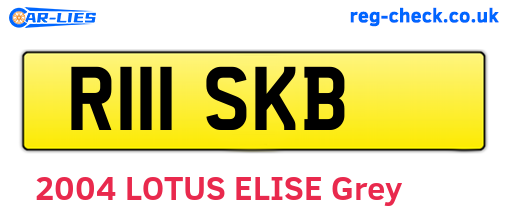 R111SKB are the vehicle registration plates.