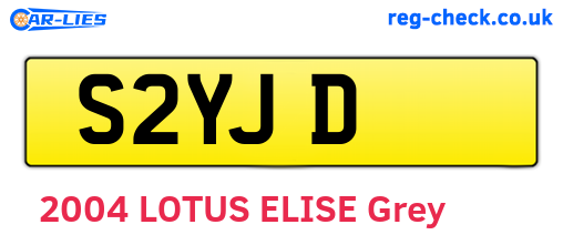 S2YJD are the vehicle registration plates.