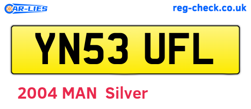 YN53UFL are the vehicle registration plates.