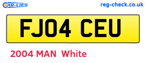 FJ04CEU are the vehicle registration plates.