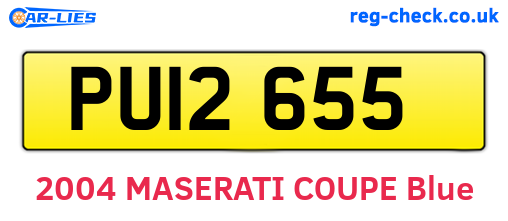 PUI2655 are the vehicle registration plates.