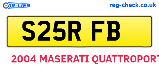 S25RFB are the vehicle registration plates.