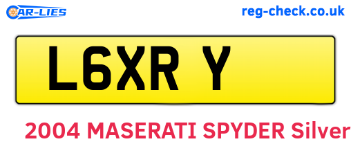 L6XRY are the vehicle registration plates.