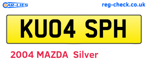 KU04SPH are the vehicle registration plates.